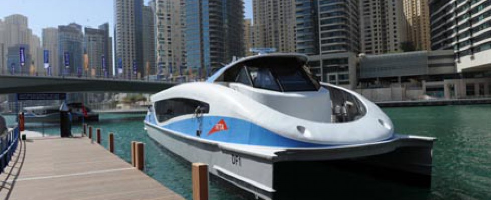 A passenger water ferry in Dubai