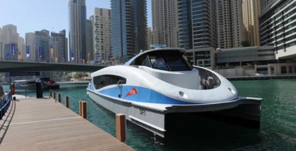 A passenger water ferry in Dubai