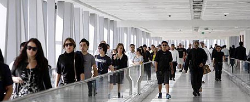 Metro link connecting Burj Khalifa station with Dubai Mall