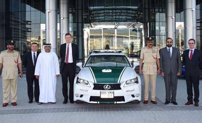 Dubai police and their new Lexus car