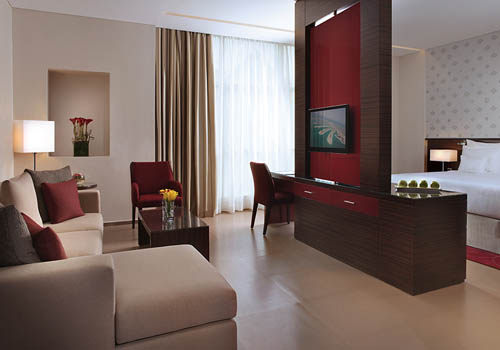 Big hotel room at a four star hotel in Dubai