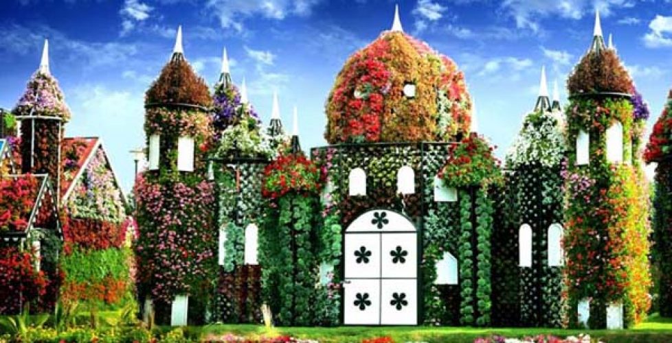 A palace made of flowers