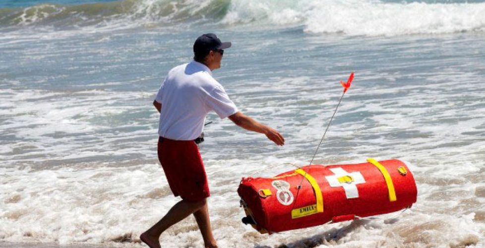 Robot lifeguard in action in Dubai