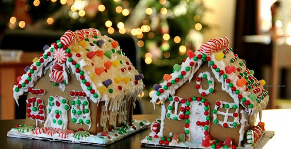 Two gingerbread houses