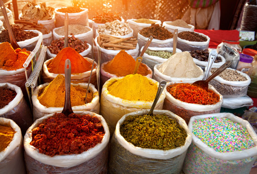 Fűszerek Dubai-ban a piacon