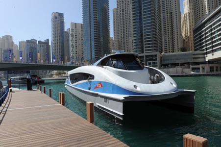 A passenger water ferry in Dubai