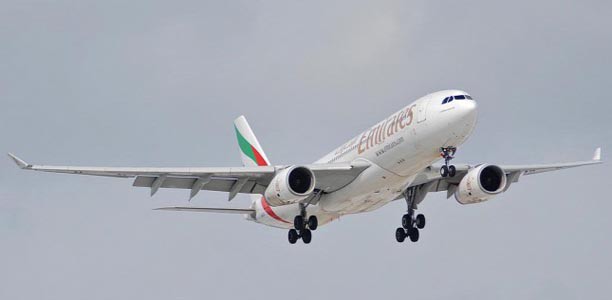 Emirates flies the new airbus