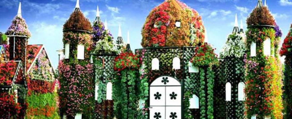 A palace made of flowers