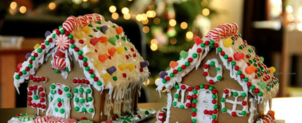 Two gingerbread houses